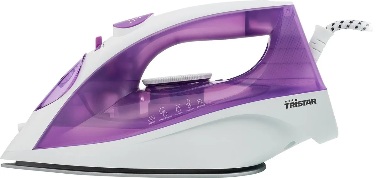 Tristar ST-8350 Stoomstrijkijzer 2200W - 300ml - Paars - afbeelding 6 van 6