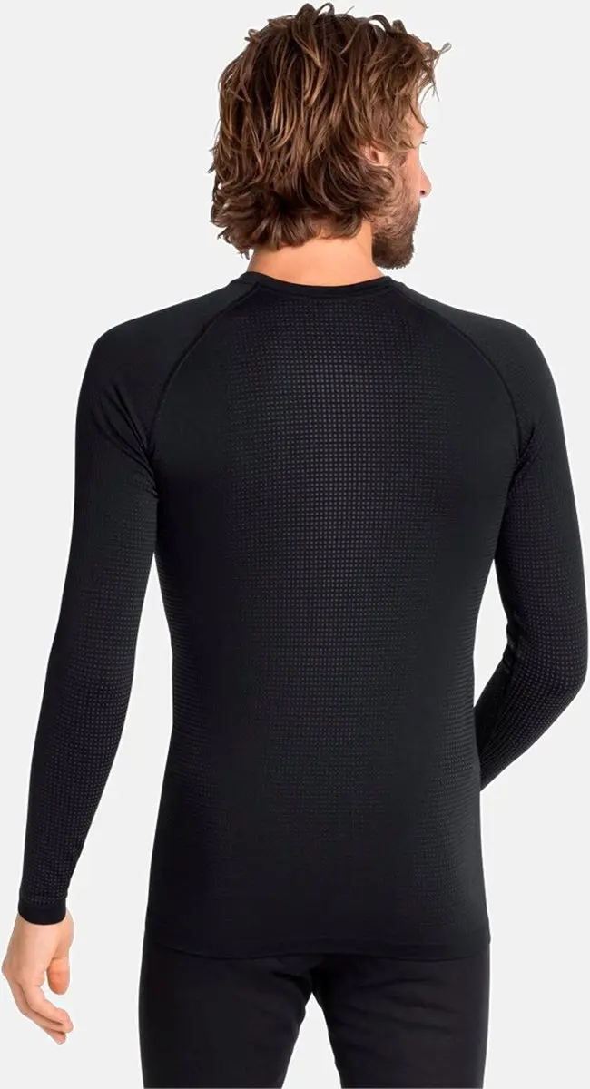 ODLO Bl Top Crew Neck L/S Performance Warm Eco Thermoshirt - XXL - Zwart/Grijs - afbeelding 6 van 6