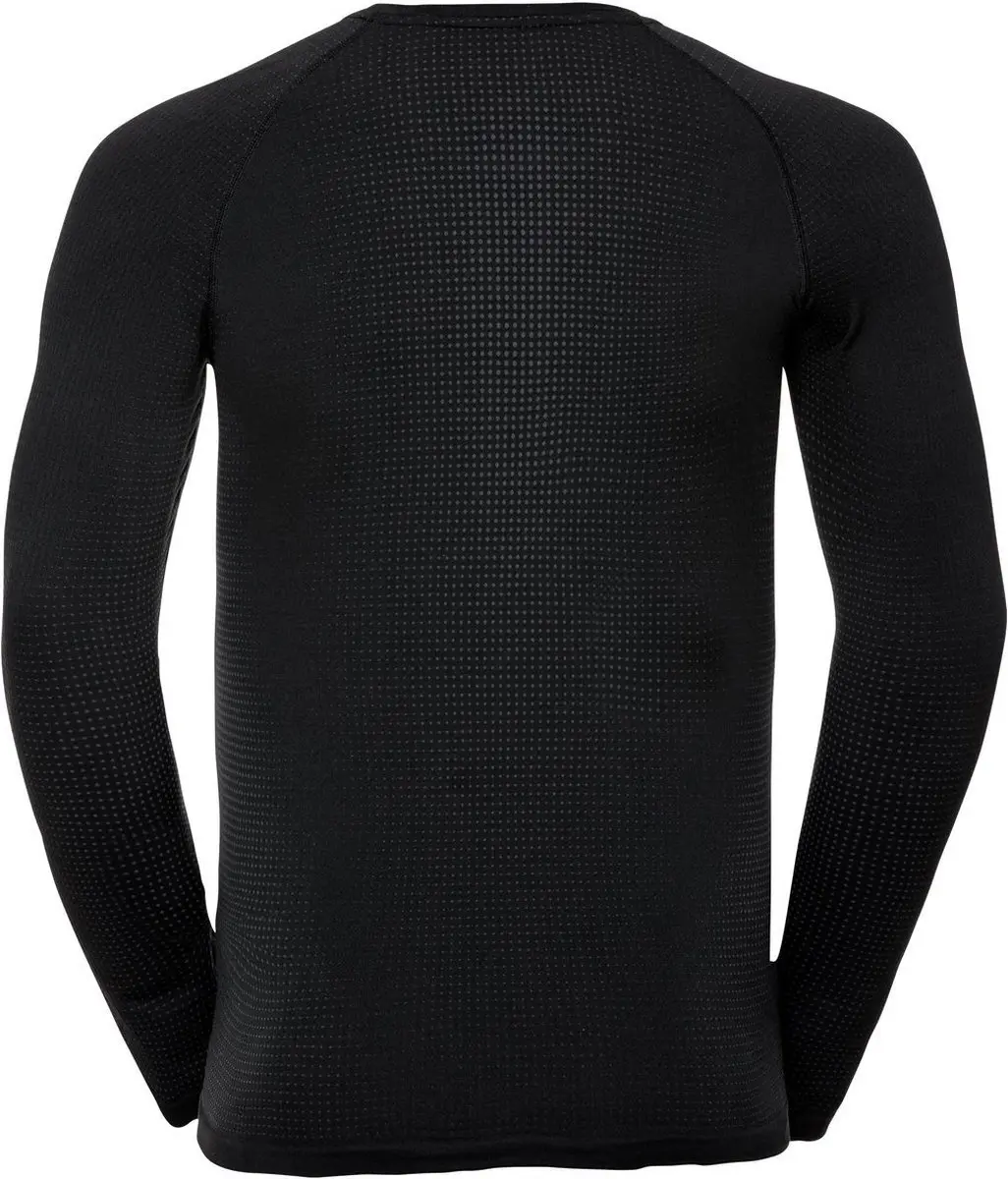 ODLO Bl Top Crew Neck L/S Performance Warm Eco Thermoshirt - XXL - Zwart/Grijs
