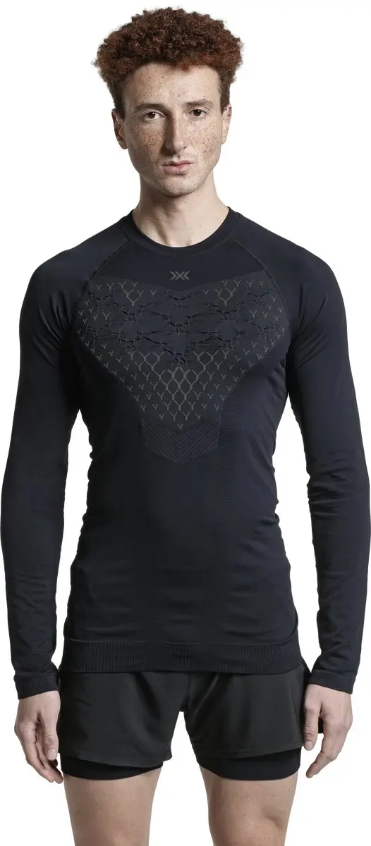X-Bionic Twyce Run Shirt Heren - Lange mouwen - Zwart/Antraciet
