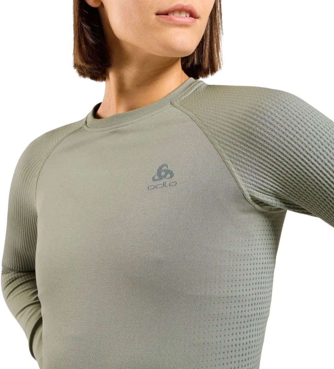 ODLO Active Performance Warm Base Layer Longsleeve Dames - XL - Grijs - afbeelding 2 van 5