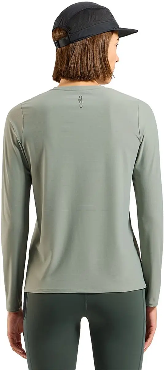 ODLO Zeroweight Chill-Tec 2.0 Hardloopshirt Vrouwen - XS - Shadow/Green - afbeelding 2 van 6