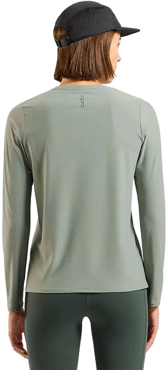 ODLO Zeroweight Chill-Tec 2.0 Hardloopshirt Vrouwen - XS - Shadow/Green - afbeelding 3 van 6