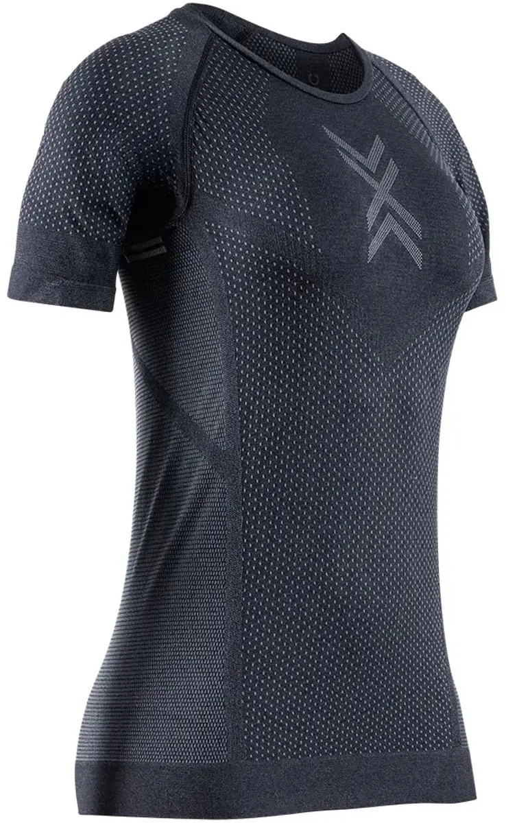 X-Bionic Xceed Hardloopshirt Dames - M - X Zwart/Rhinogrijs