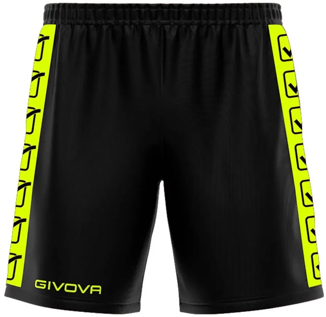 Givova Poly Band Korte Broek L - Fluor Geel/Zwart