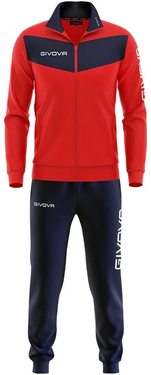 Givova Visa Trainingspak - Rood/Blauw - XXS