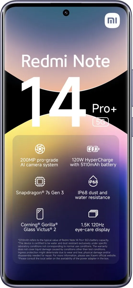 Xiaomi Redmi Note 14 Pro+ 8GB/256GB - Paars