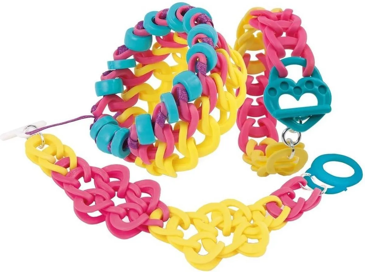 Clementoni Crazy Chic Elastiek Knutselset Armbanden - 93 Stuks - Multicolor