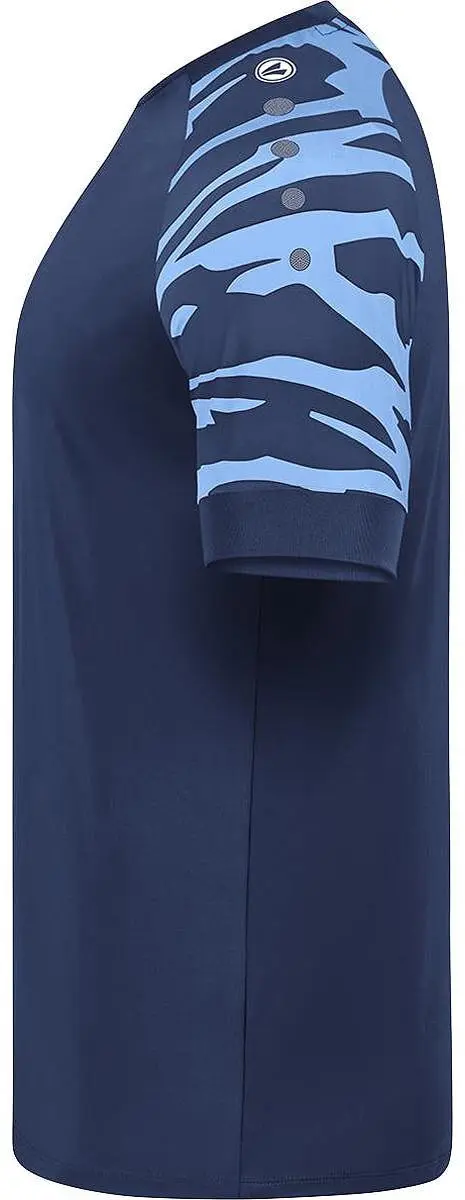 JAKO Wild Shirt Korte Mouw Heren - Hemelsblauw/Navy XXL