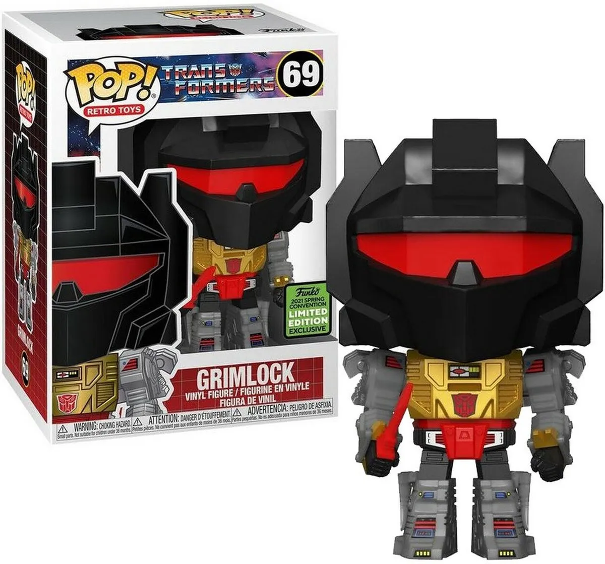 Funko Pop! Retro Toys Transformers Grimlock #69 - Zwart