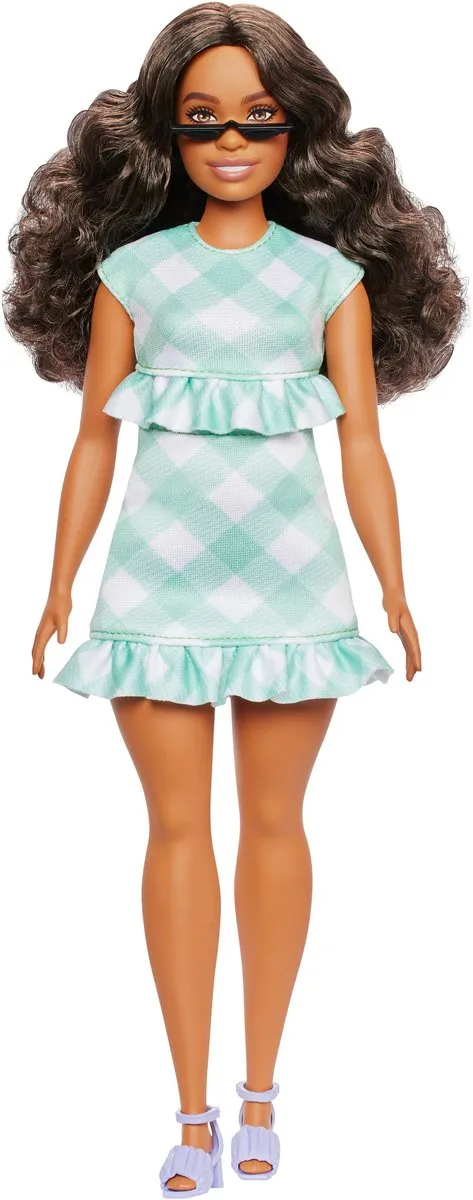 Barbie Pop 0194735255597 - Modepop - Donkerbruin haar groen jurkje