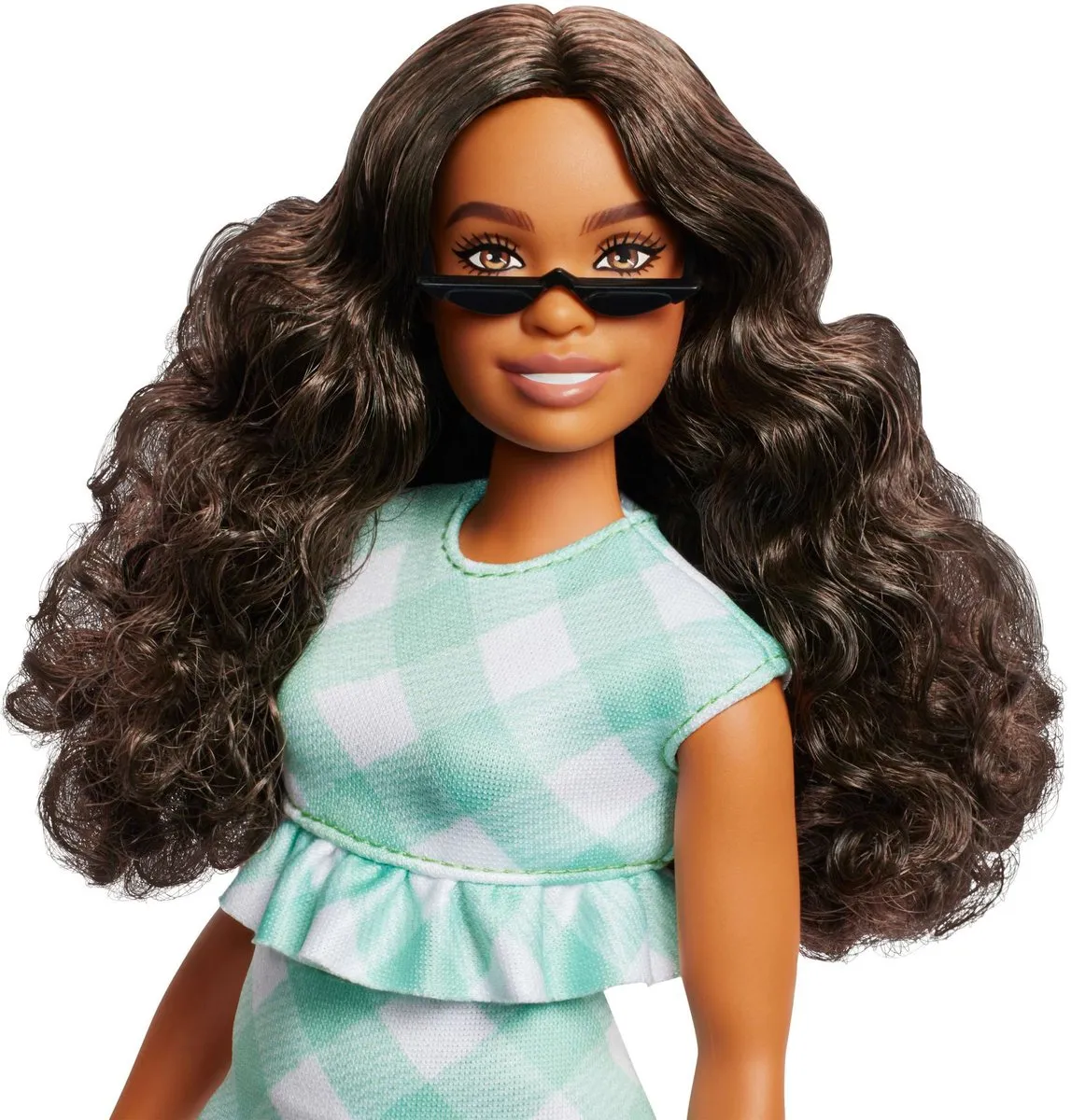 Barbie Pop 0194735255597 - Modepop - Donkerbruin haar groen jurkje