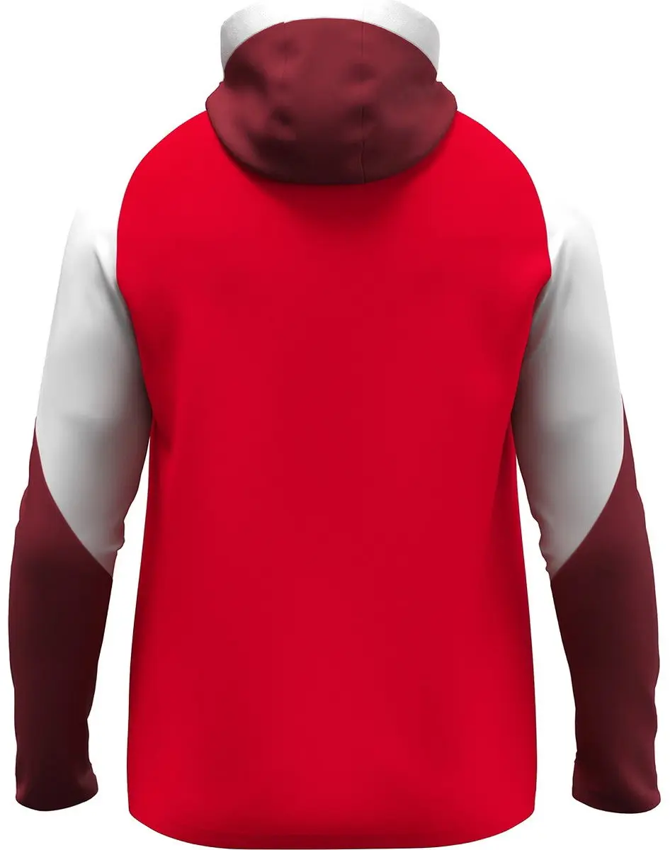 Jako Dynamic Jas Met Kap Heren - Rood/Wit/Donkerrood L