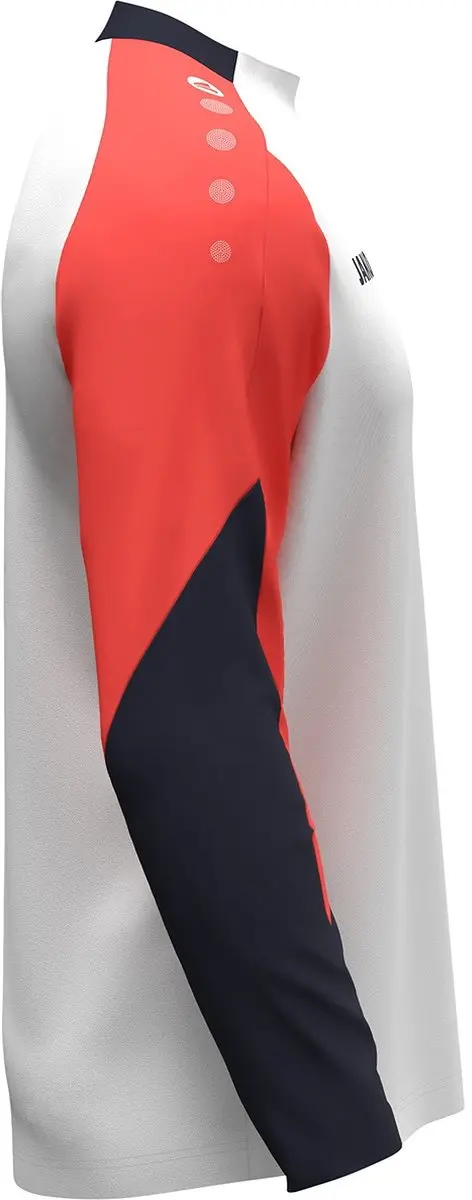 Jako Dynamic Longsleeve Heren XL - Wit/Koraal/Marine