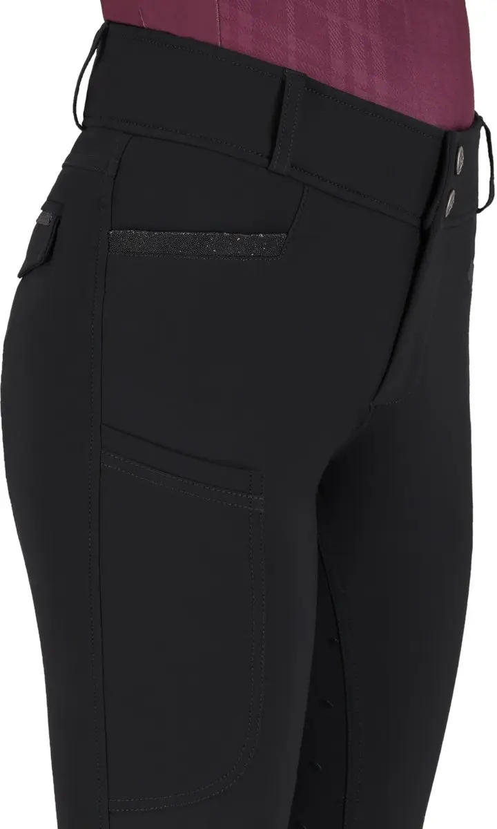 QHP RIJBROEK ZAHRA JUNIOR FULLGRIP Zwart
