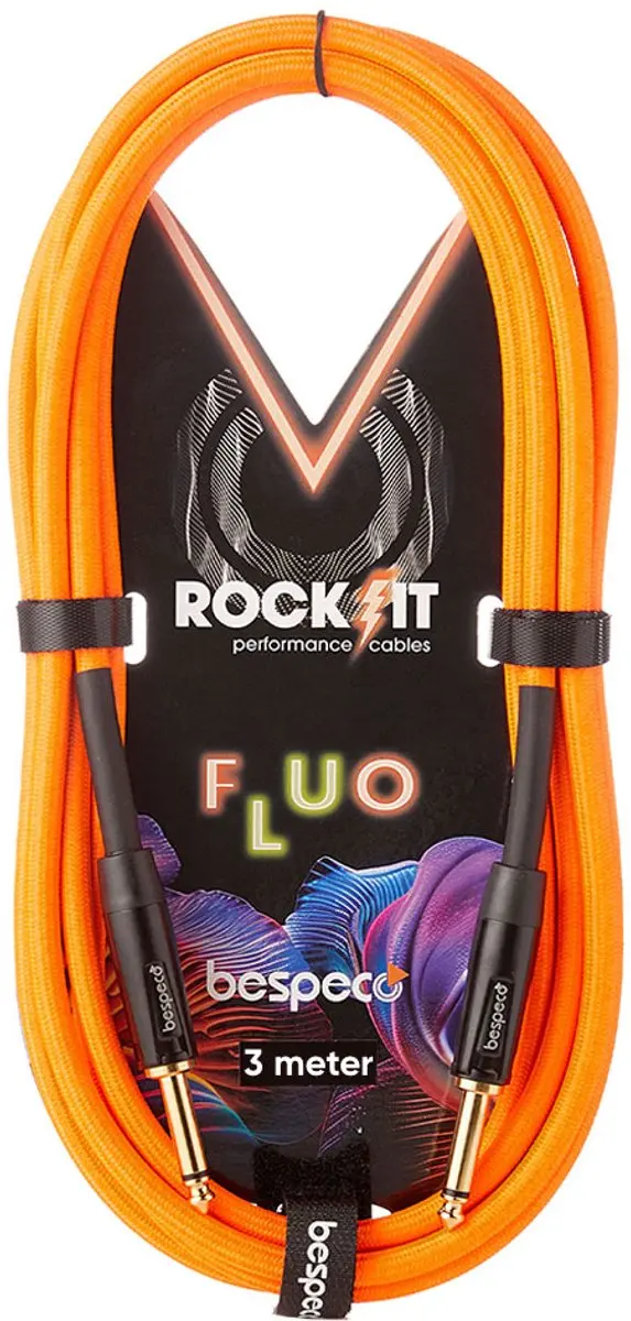 Bespeco Rock-It Fluo Gitaarkabel 3m