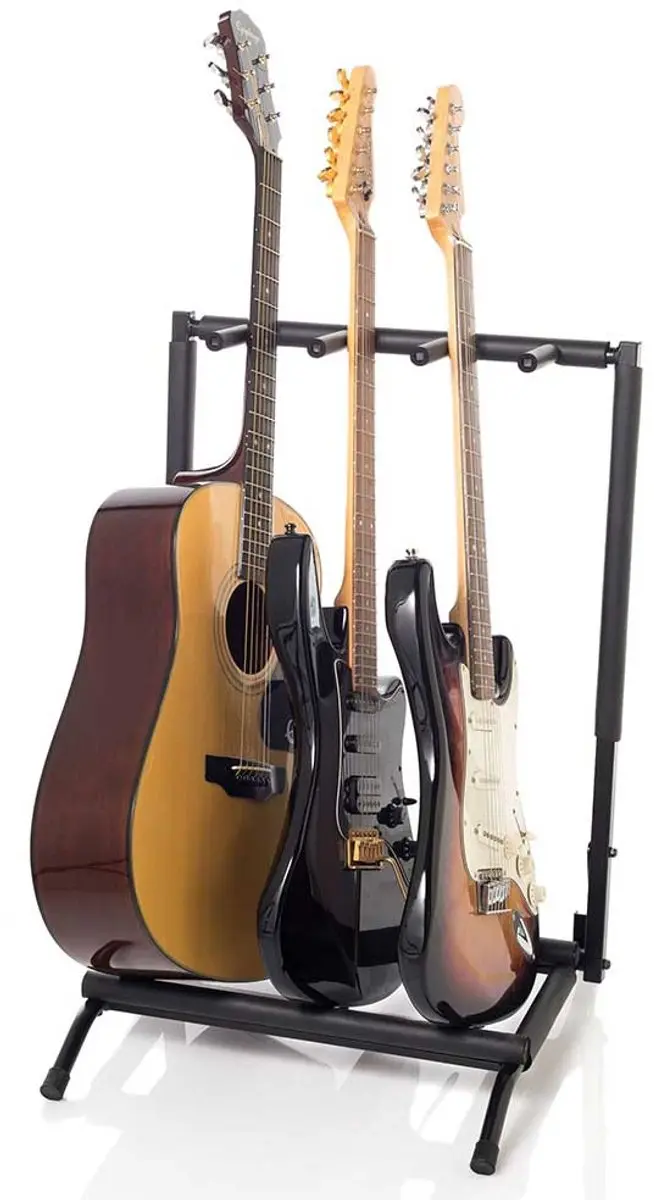 Bespeco KANGA03D Gitaarstatief - 3 Instrumenten - Zwart