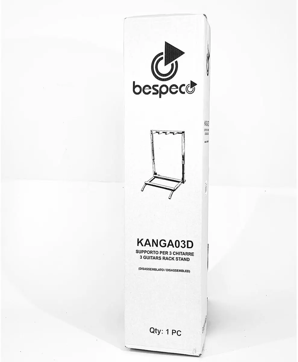 Bespeco KANGA03D Gitaarstatief - 3 Instrumenten - Zwart