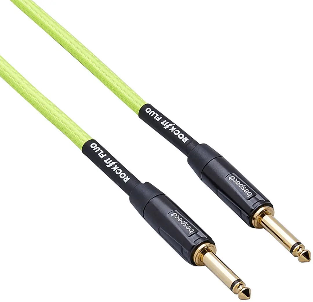 Bespeco Rock-It Fluo Gitaarkabel 3m - Geel