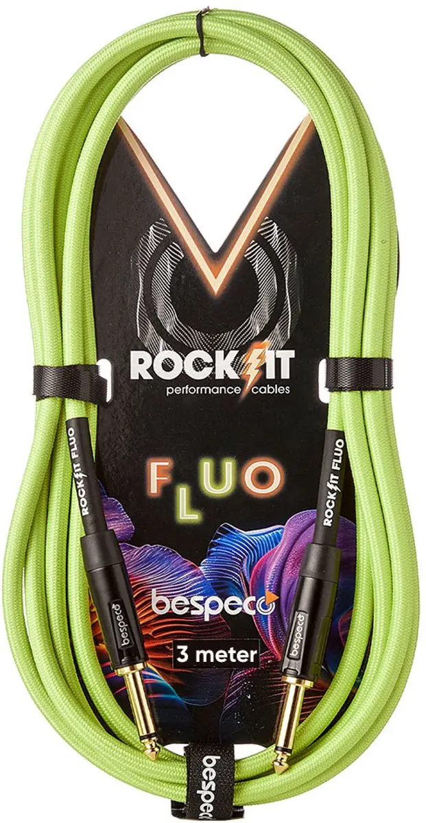 Bespeco Rock-It Fluo Gitaarkabel 3m