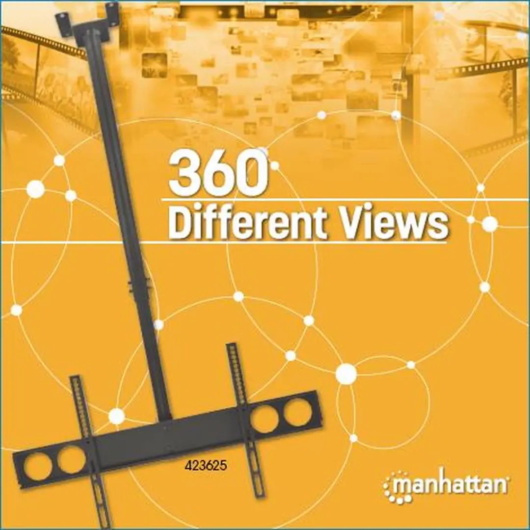 Manhattan 423625 TV-plafondbeugel - 37-70 inch - Zwart