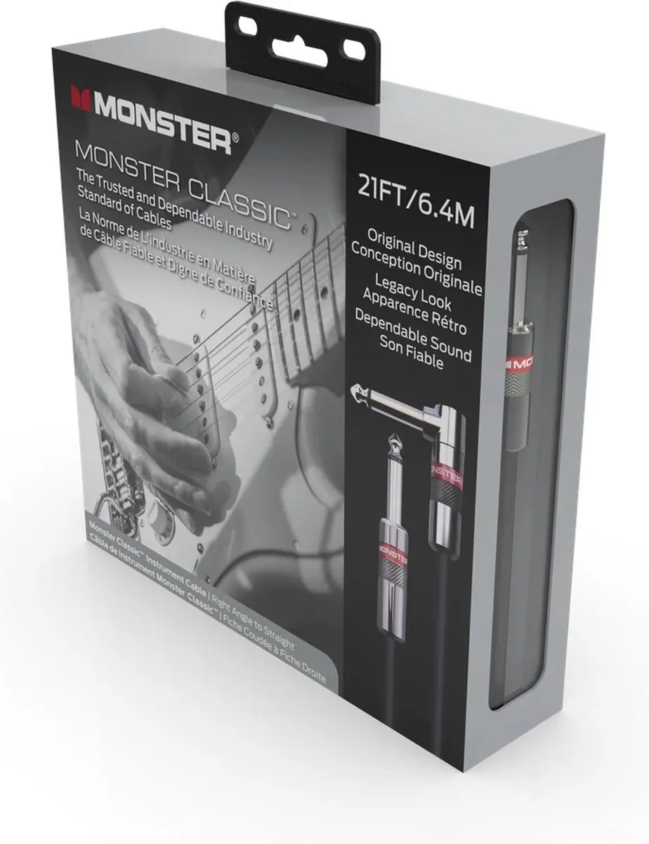 Monster Cable Classic Gitaarkabel 6.4 Meter Recht/Haakse Pluggen 600497