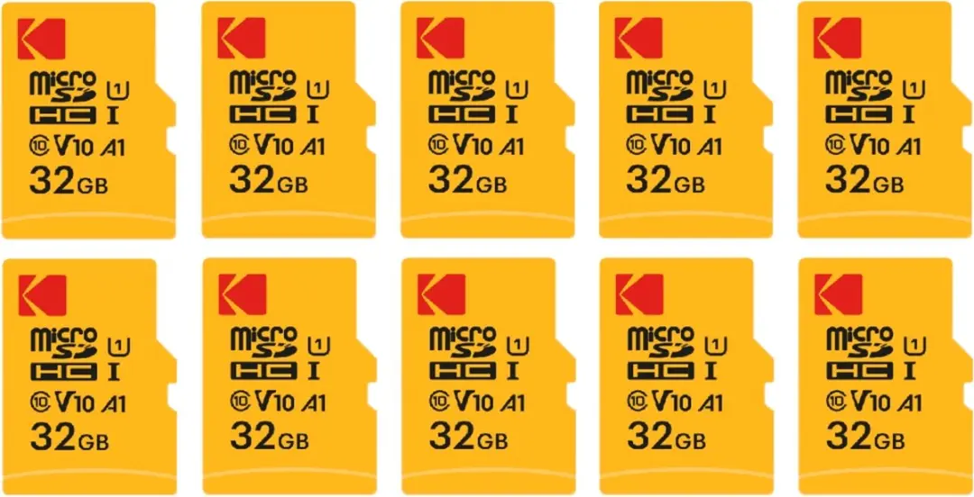 Set van 10 KODAK Micro SDXC-kaarten van 32 GB Premium: snelheid en betrouwbaarhe