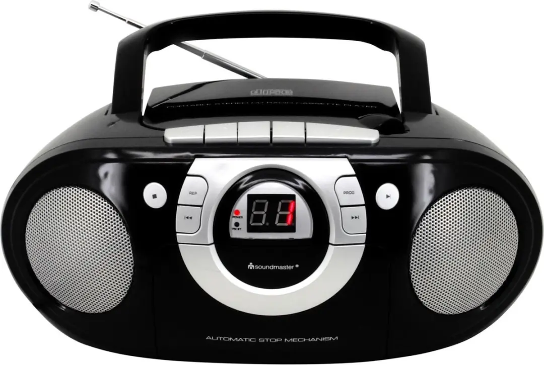 Soundmaster SCD5100SW Boombox - FM-radio, CD & Cassette - 20W - Zwart