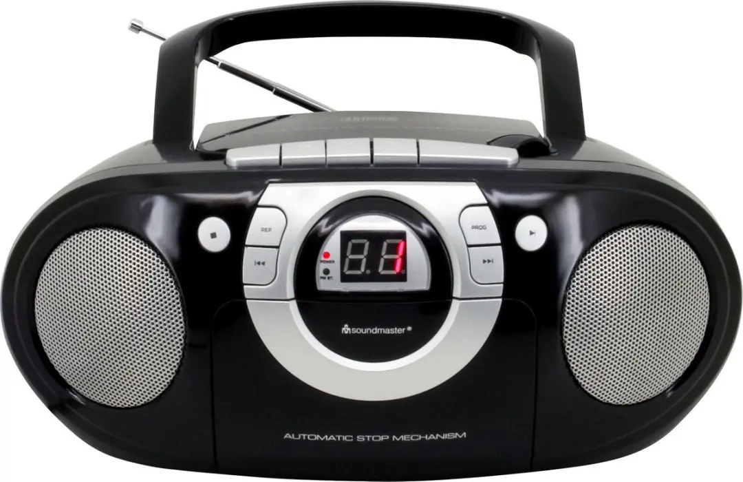 Soundmaster SCD5100SW Boombox - FM-radio, CD & Cassette - 20W - Zwart