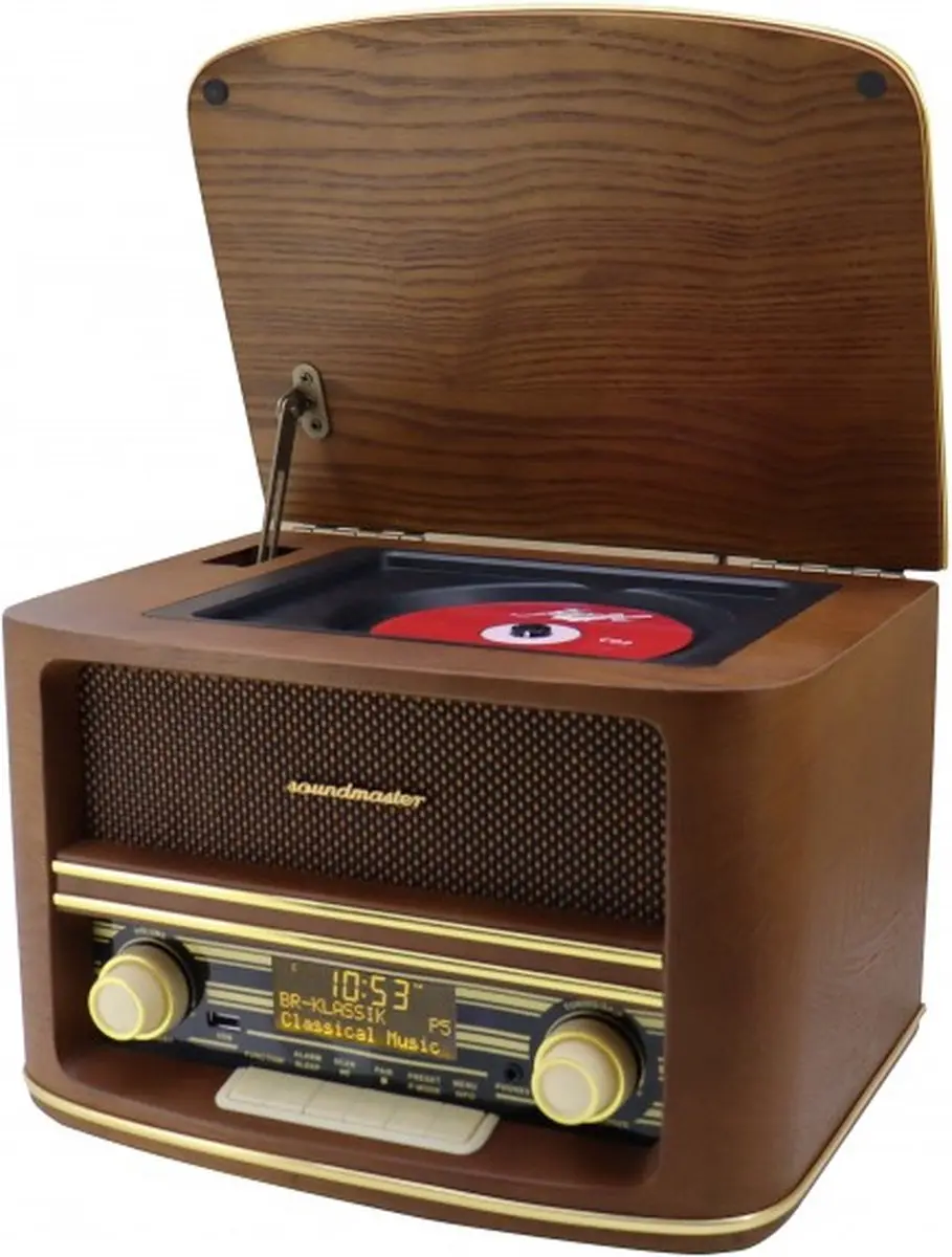 Soundmaster NR961 Nostalgische DAB+ Radio - Hout - 2W