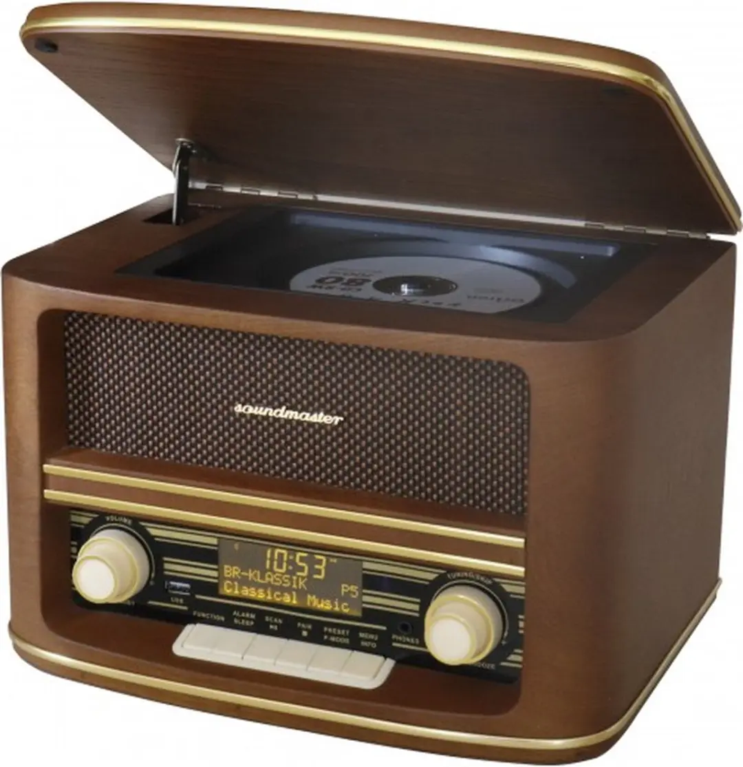 Soundmaster NR961 Nostalgische DAB+ Radio - Hout - 2W