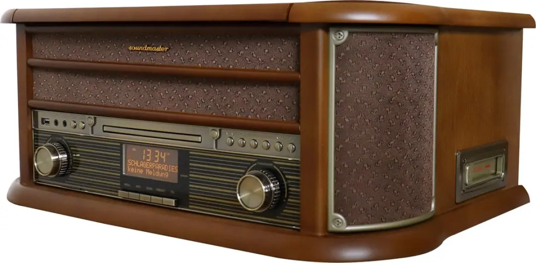 Soundmaster NR565DAB Stereo Muziekcenter - DAB+ Bluetooth Platenspeler CD Cassette Bruin