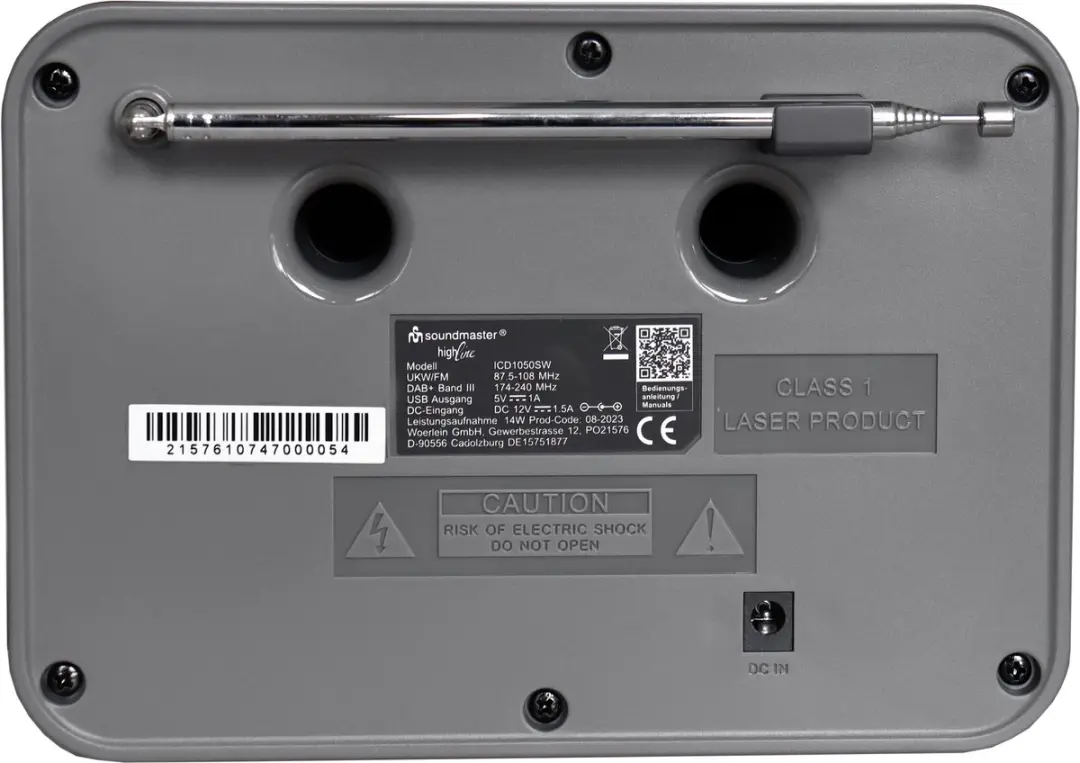 Soundmaster ICD1050SW Muziekcenter - 7W - Zilver