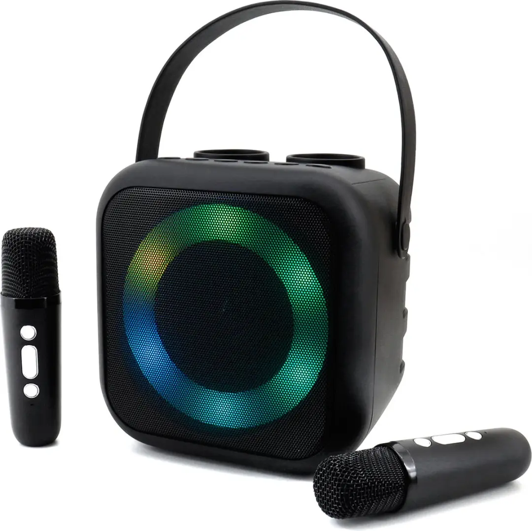 Soundmaster BT2024SW Bluetooth Karaokesysteem - 5W - 2x Microfoon - Zwart - afbeelding 6 van 6