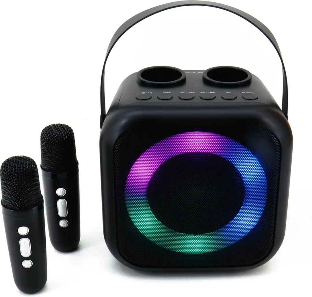 Soundmaster BT2024SW Bluetooth Karaokesysteem - 5W - 2x Microfoon - Zwart