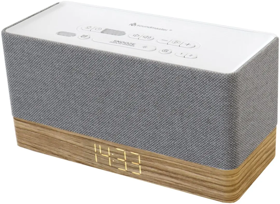 Soundmaster UR630WE Wekkerradio - Bluetooth & USB - Wit/Grijs