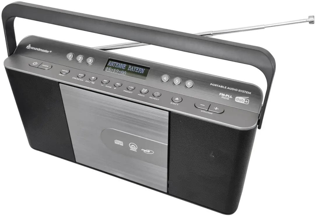 Soundmaster RCD1870SW Draagbare Radio - DAB+/FM/CD/MP3 - 4W - Antraciet - afbeelding 6 van 6