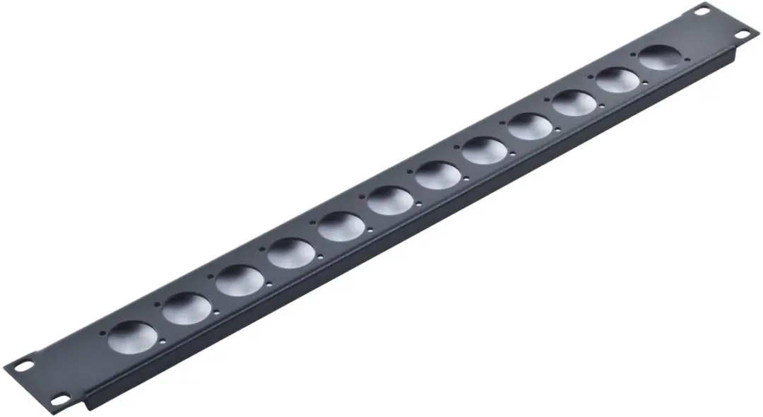 Adam Hall 19" Rackpaneel 12xXLR - 1HE Staal