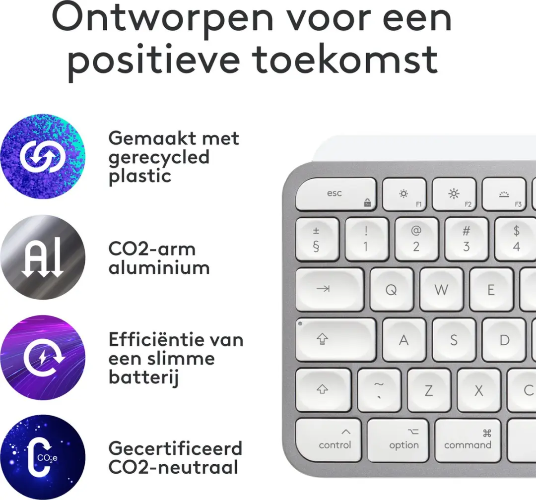 Logitech MX Keys S Toetsenbord AZERTY ISO - Wit