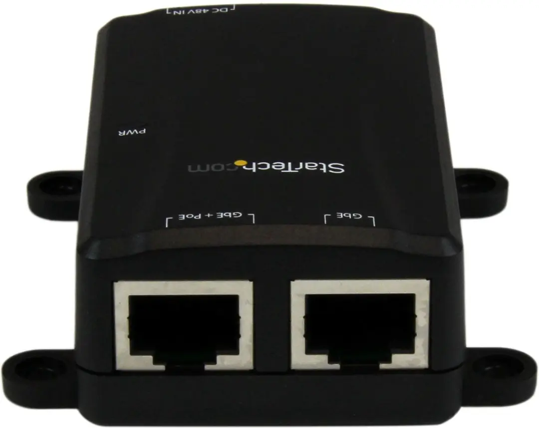Startech POEINJ1GW 1000 Mbps Switch - Zwart - afbeelding 2 van 3