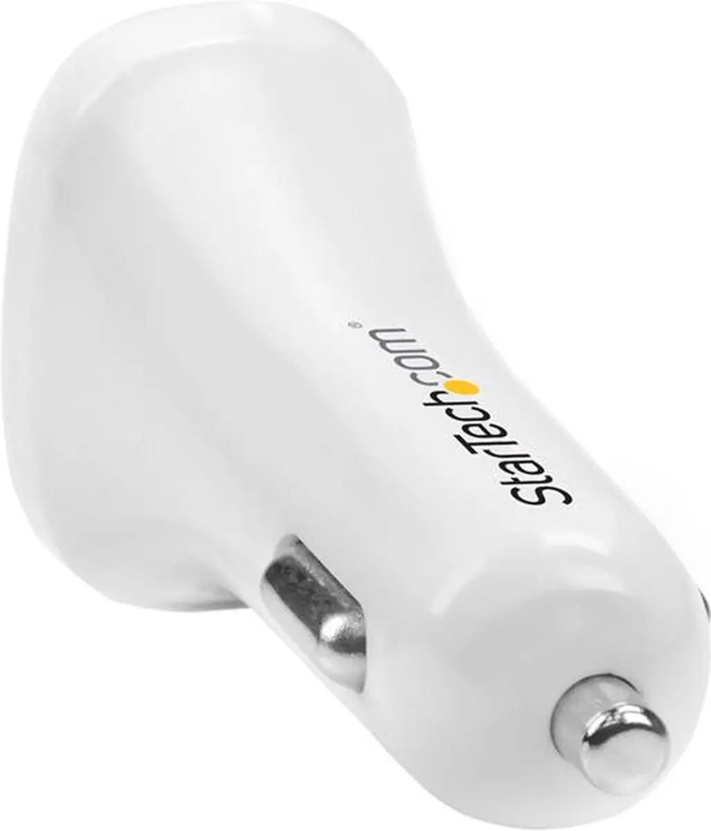 Startech USB2PCARWHS Dubbele USB Autolader 24W - 2 Poorten - Wit - afbeelding 2 van 3