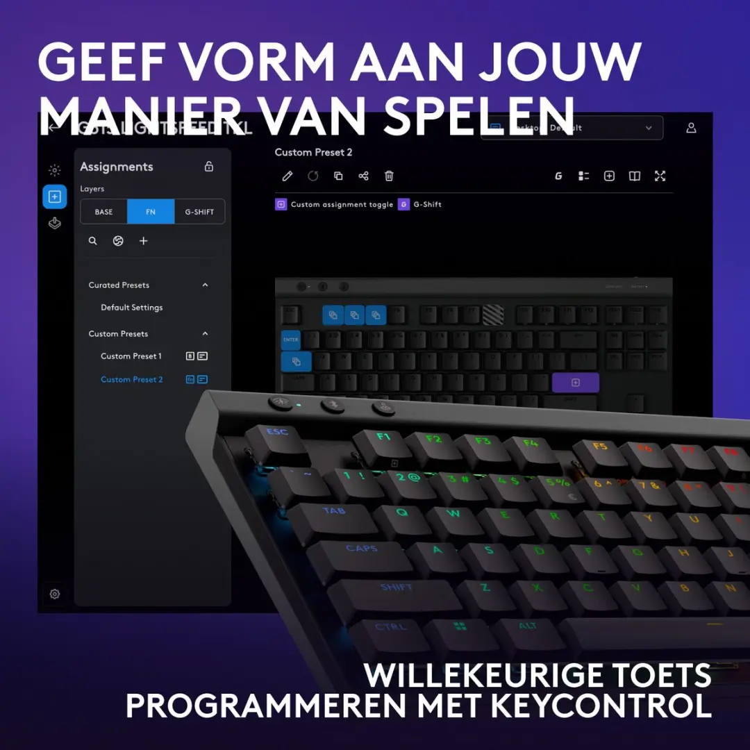 Logitech G G515 Lightspeed TKL Gaming Toetsenbord - RGB - Zwart - afbeelding 6 van 6
