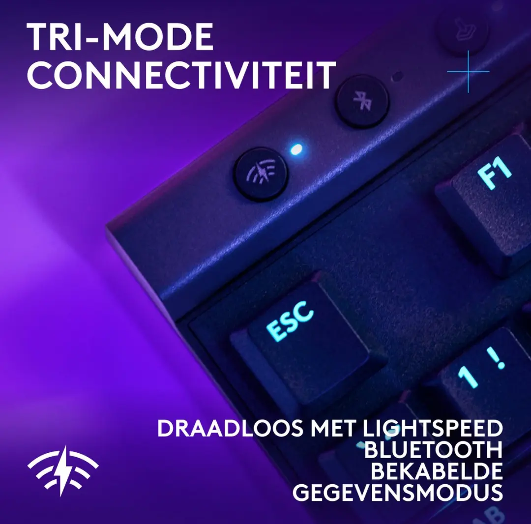 Logitech G G515 Lightspeed TKL Gaming Toetsenbord - RGB - Zwart - afbeelding 5 van 6