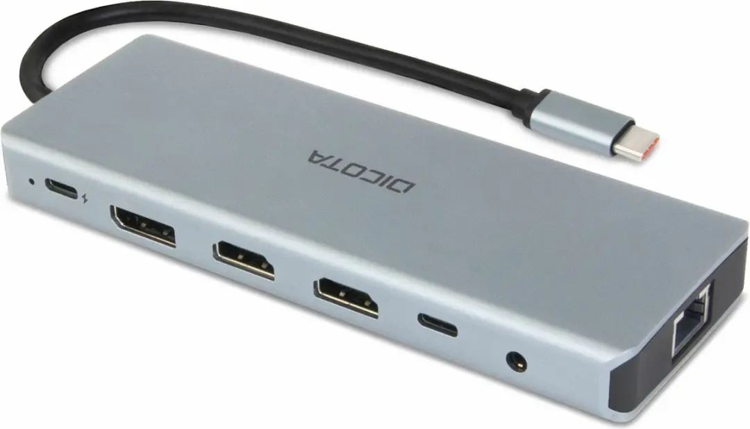 Dicota D32065 USB-C Docking Station 13-in-1 - 100W PD - 4K HDMI/DP - Zilver - afbeelding 5 van 5