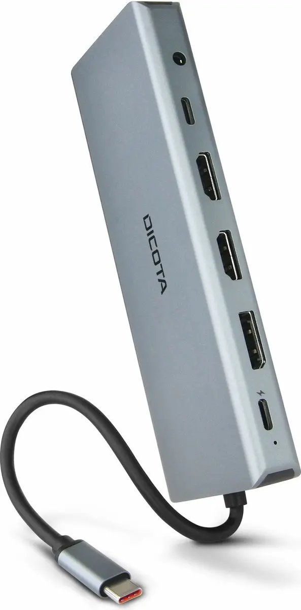 Dicota D32065 USB-C Docking Station 13-in-1 - 100W PD - 4K HDMI/DP - Zilver - afbeelding 2 van 5