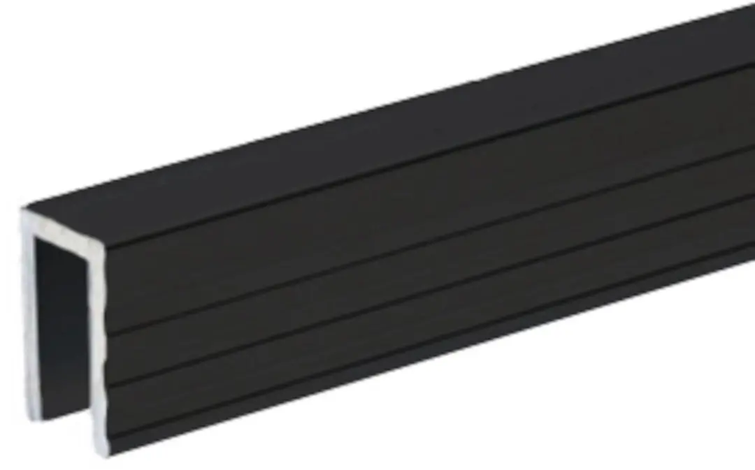 Adam Hall 6200BLK Aluminium Capping Channel for 7 mm Dividing Wall Zwart alumini