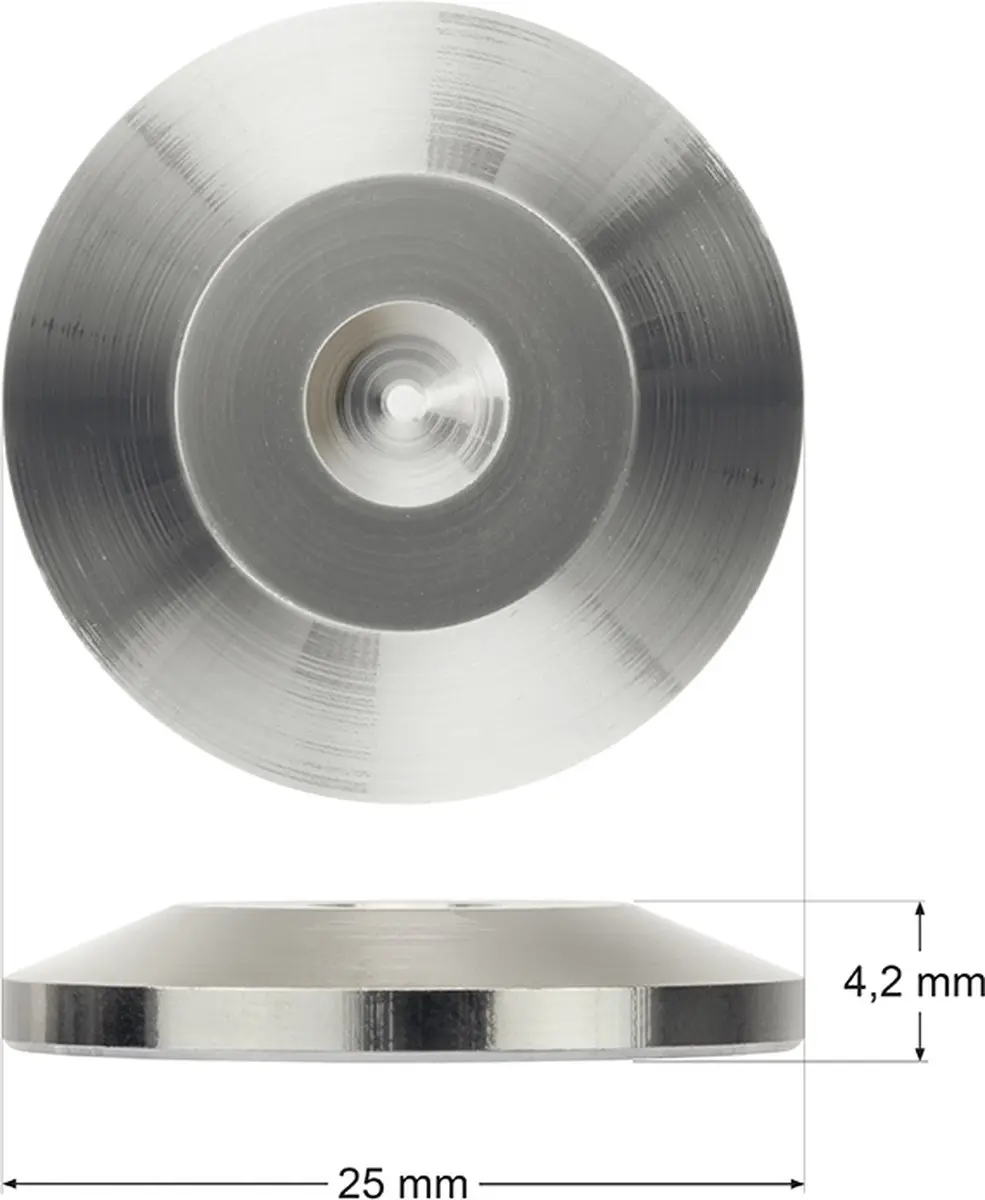 Dynavox Spike Demper Set 4 Stuks - Zilver - afbeelding 2 van 2