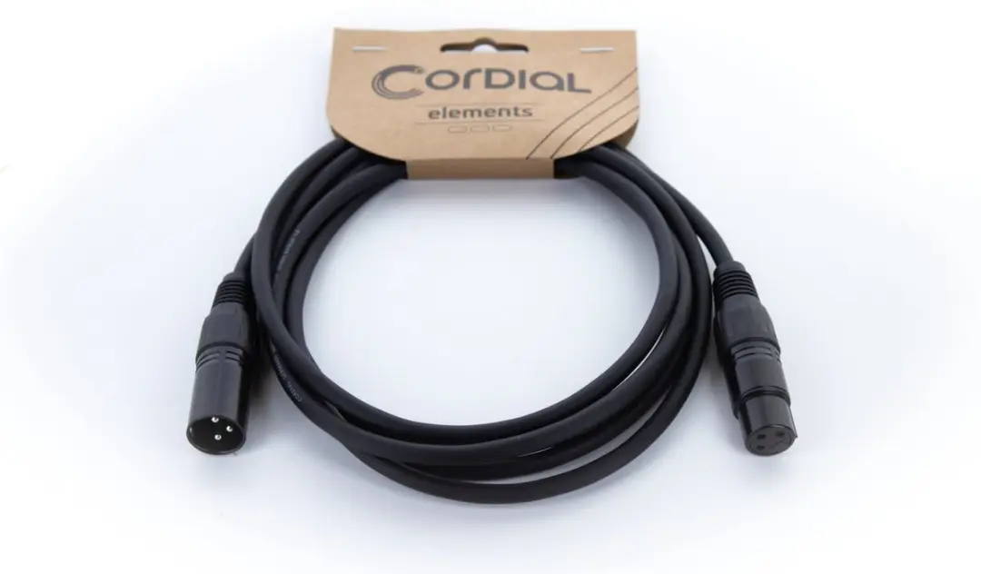 Cordial Elements Microfoonkabel XLR Female naar XLR Male 1m