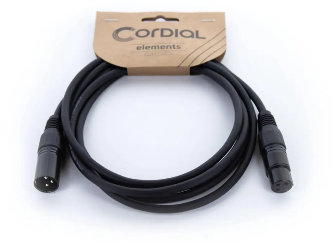 Cordial Elements Microfoonkabel XLR Female naar XLR Male 1m - Zwart - afbeelding 6 van 6