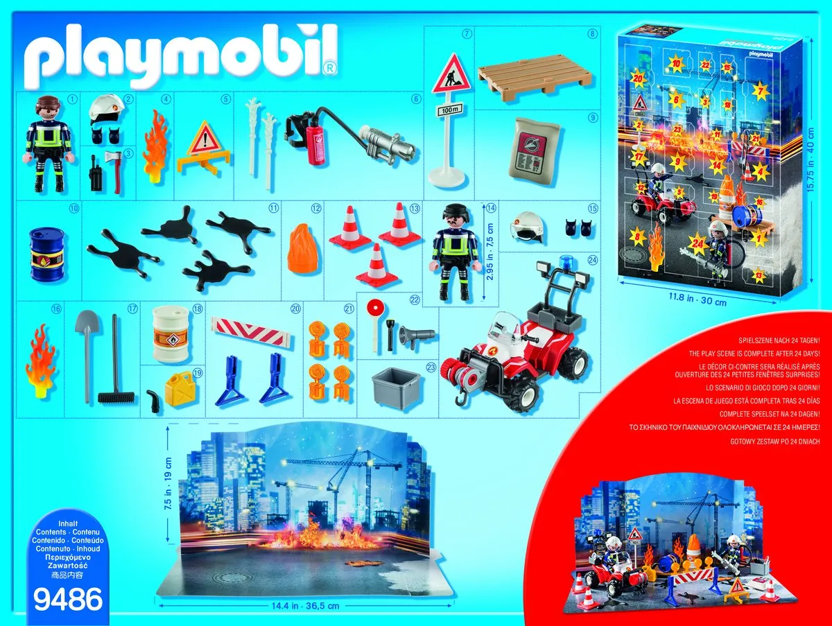 Playmobil Adventskalender Interventie Bouwwerf 9486